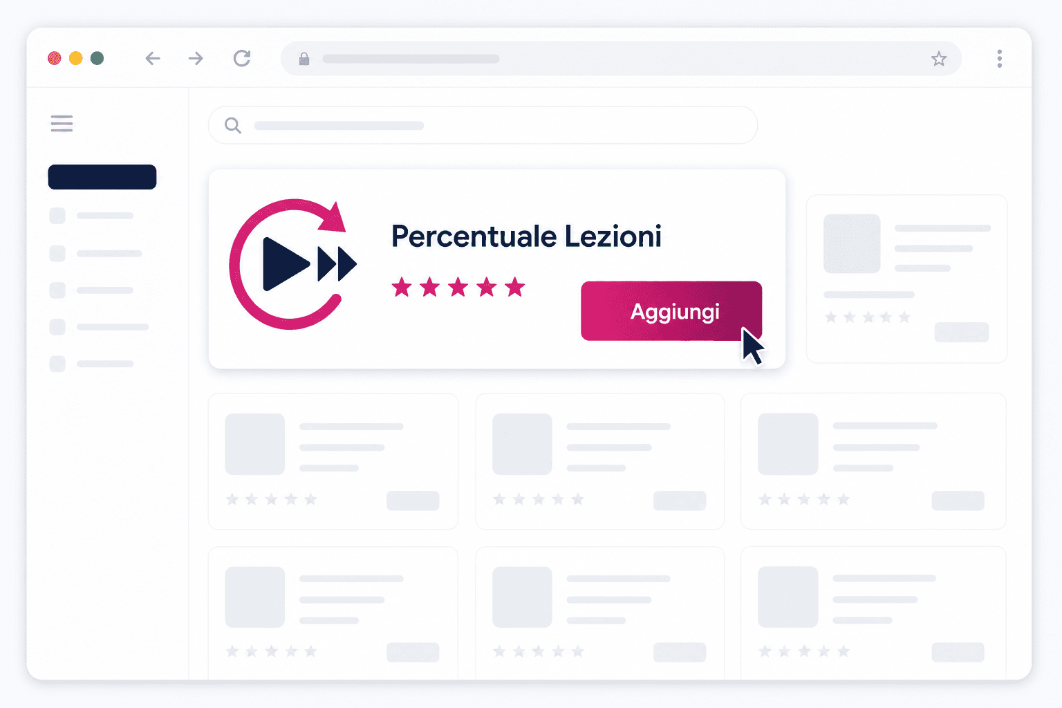 Pagina store con il pulsante Aggiungi per installare Percentuale Lezioni